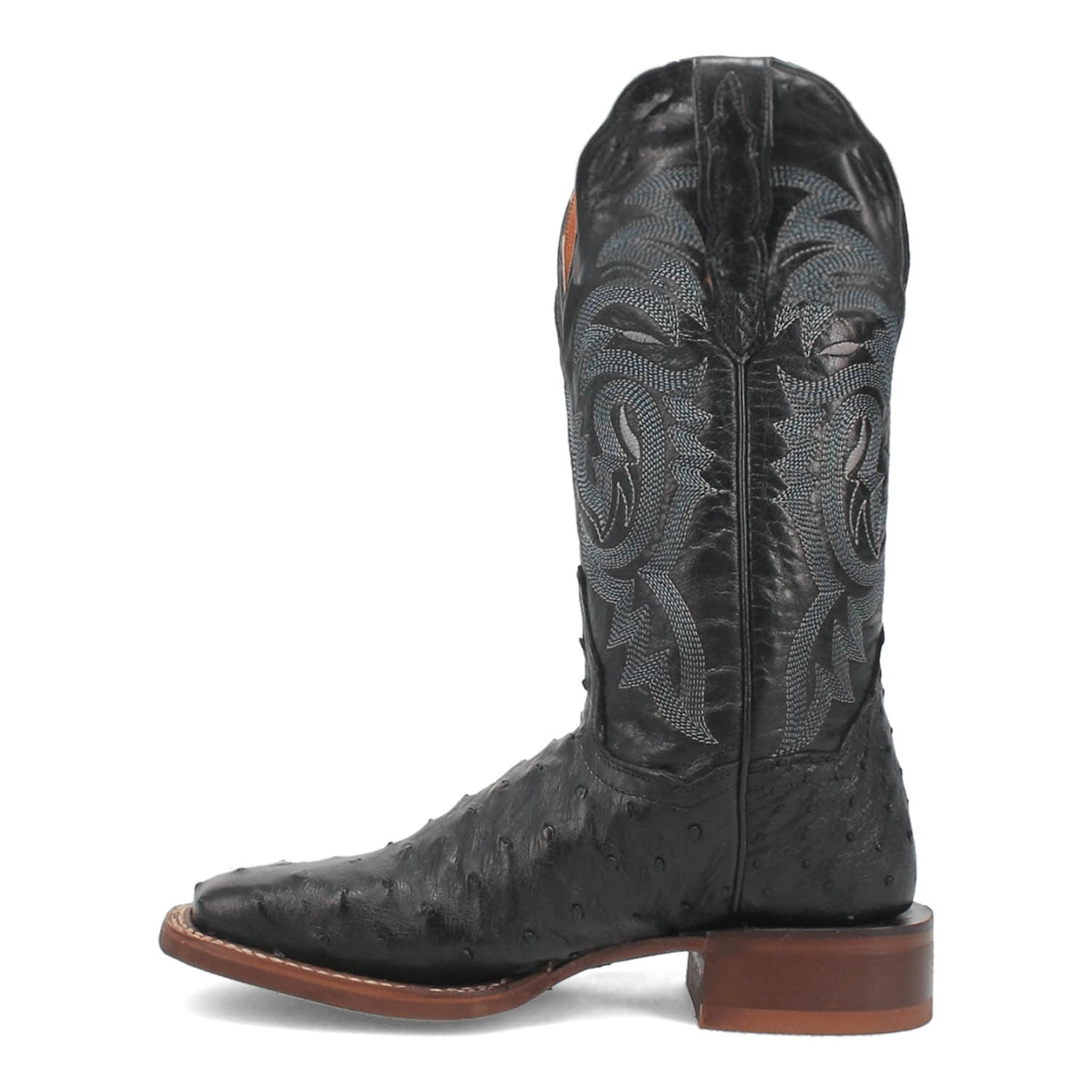 Dan Post Womens Kylo Black Full Quill Ostrich Cowboy Boots
