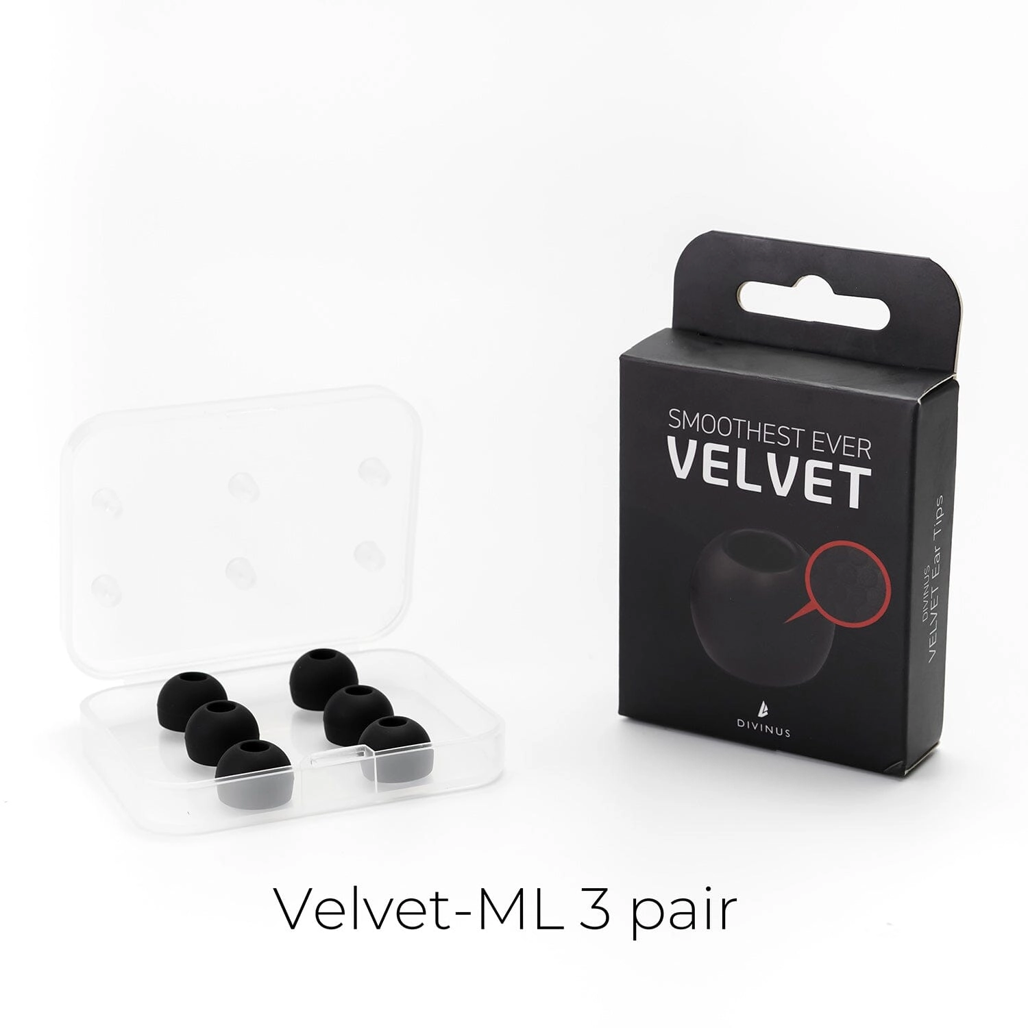 DIVINUS Velvet Silicone Eartips For 3-5mm Nozzle