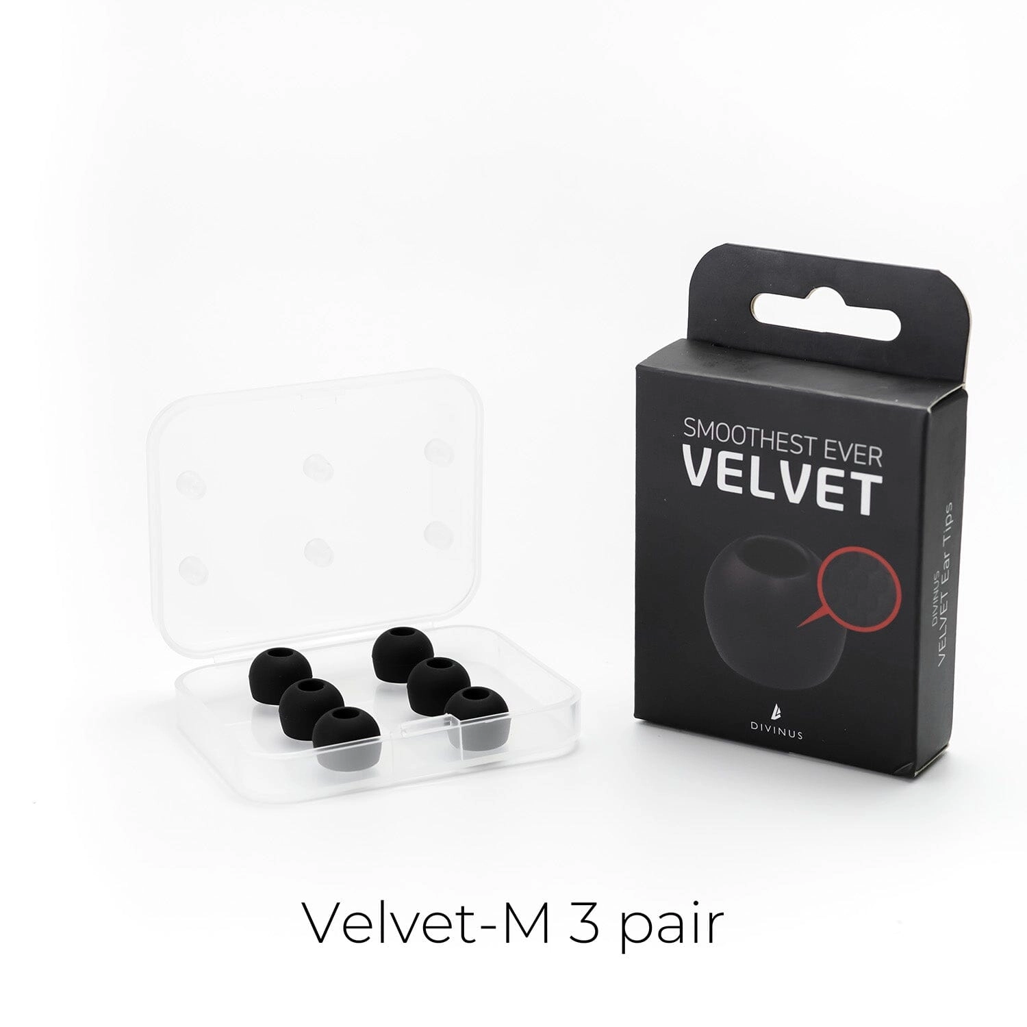 DIVINUS Velvet Silicone Eartips For 3-5mm Nozzle