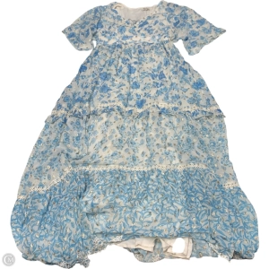 Dress Casual Maxi By Hemant & Nandita In Blue & White, Size: M
