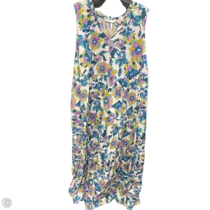 Dress Casual Maxi By Sonoma In Blue & Green, Size: 4x