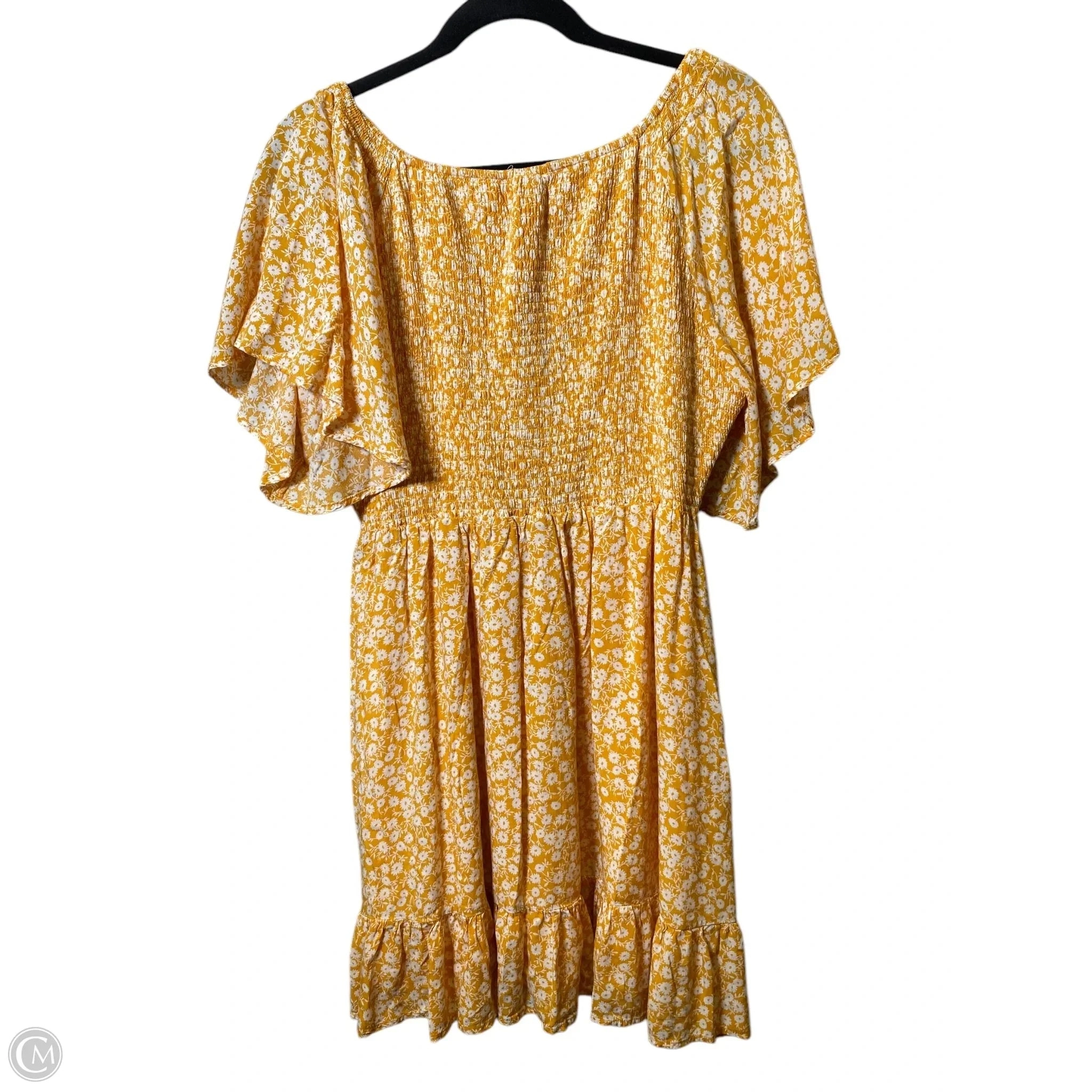 Dress Casual Midi By Cmc In Yellow, Size: L