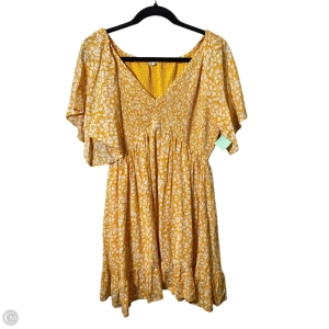Dress Casual Midi By Cmc In Yellow, Size: L
