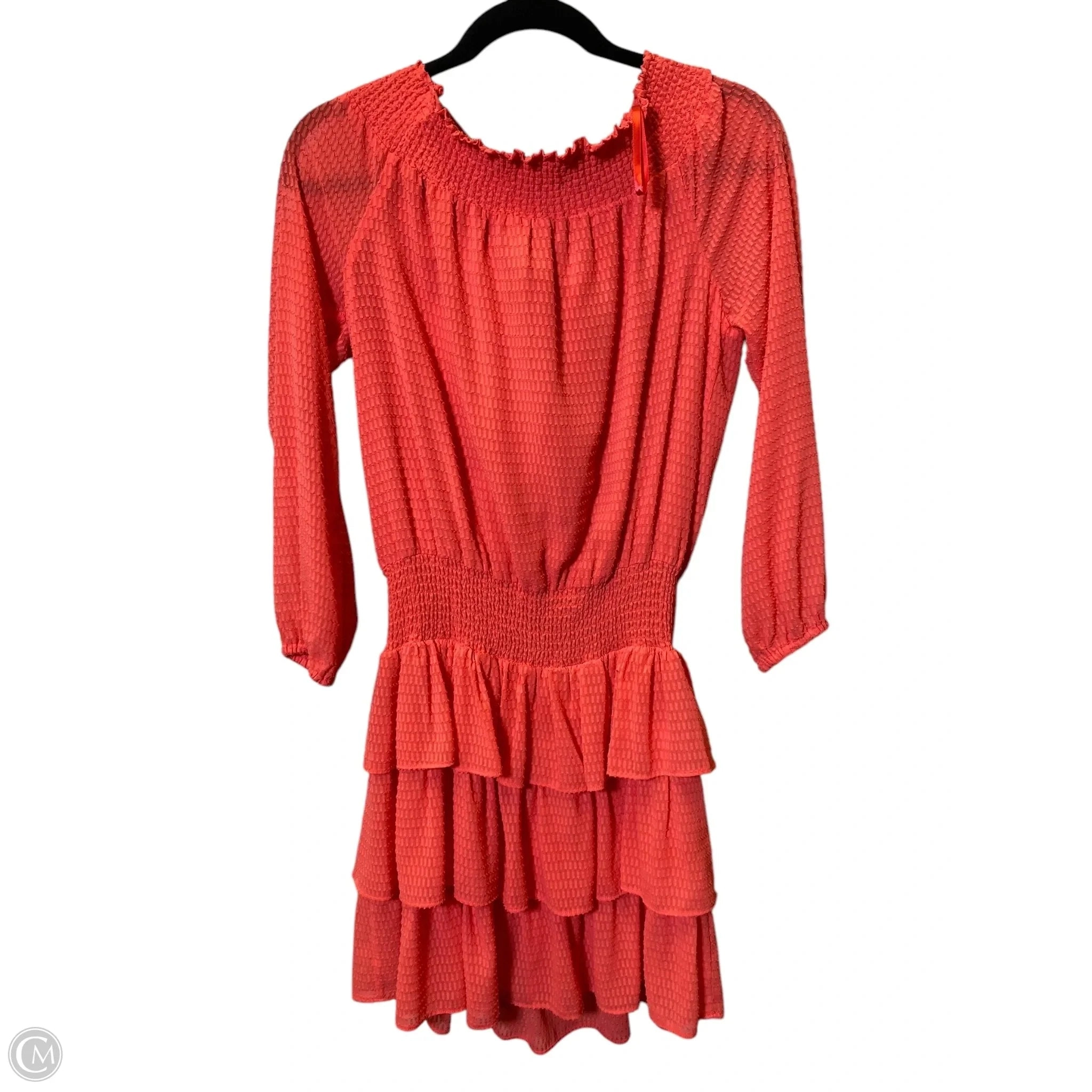 Dress Casual Midi By Michael By Michael Kors In Orange, Size: M