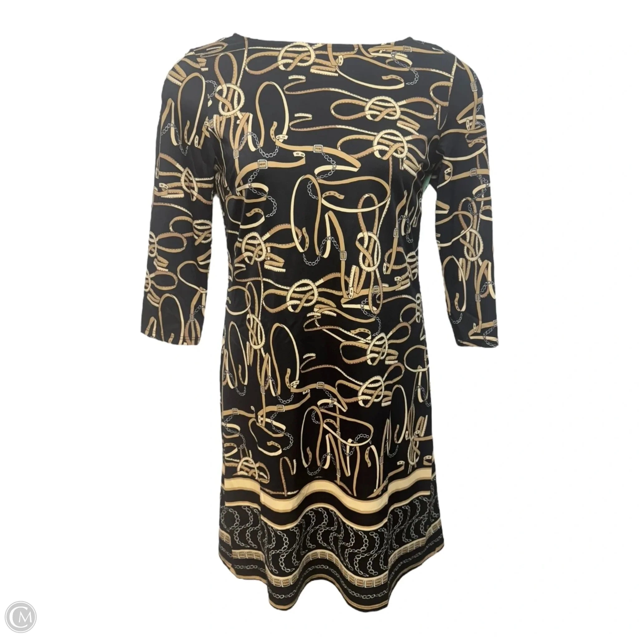 Dress Casual Short By Jude Connally In Black & Gold, Size: M