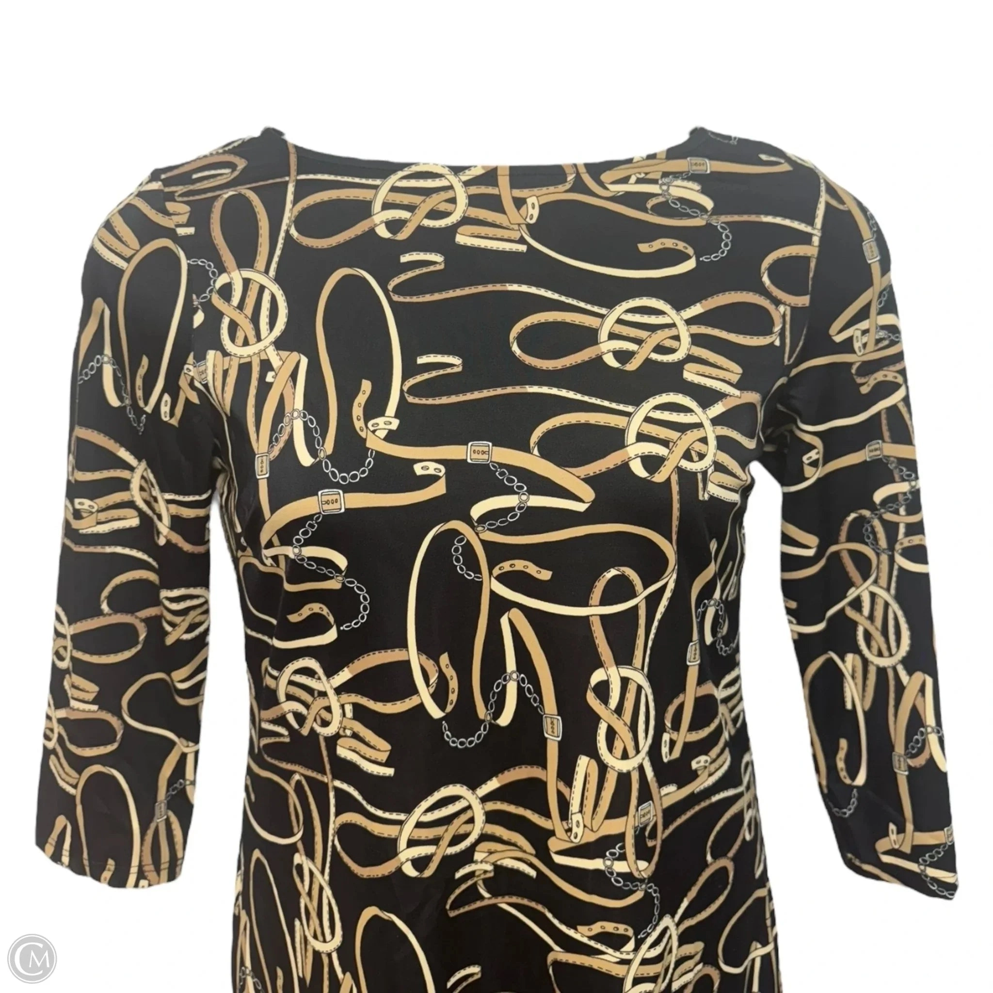 Dress Casual Short By Jude Connally In Black & Gold, Size: M
