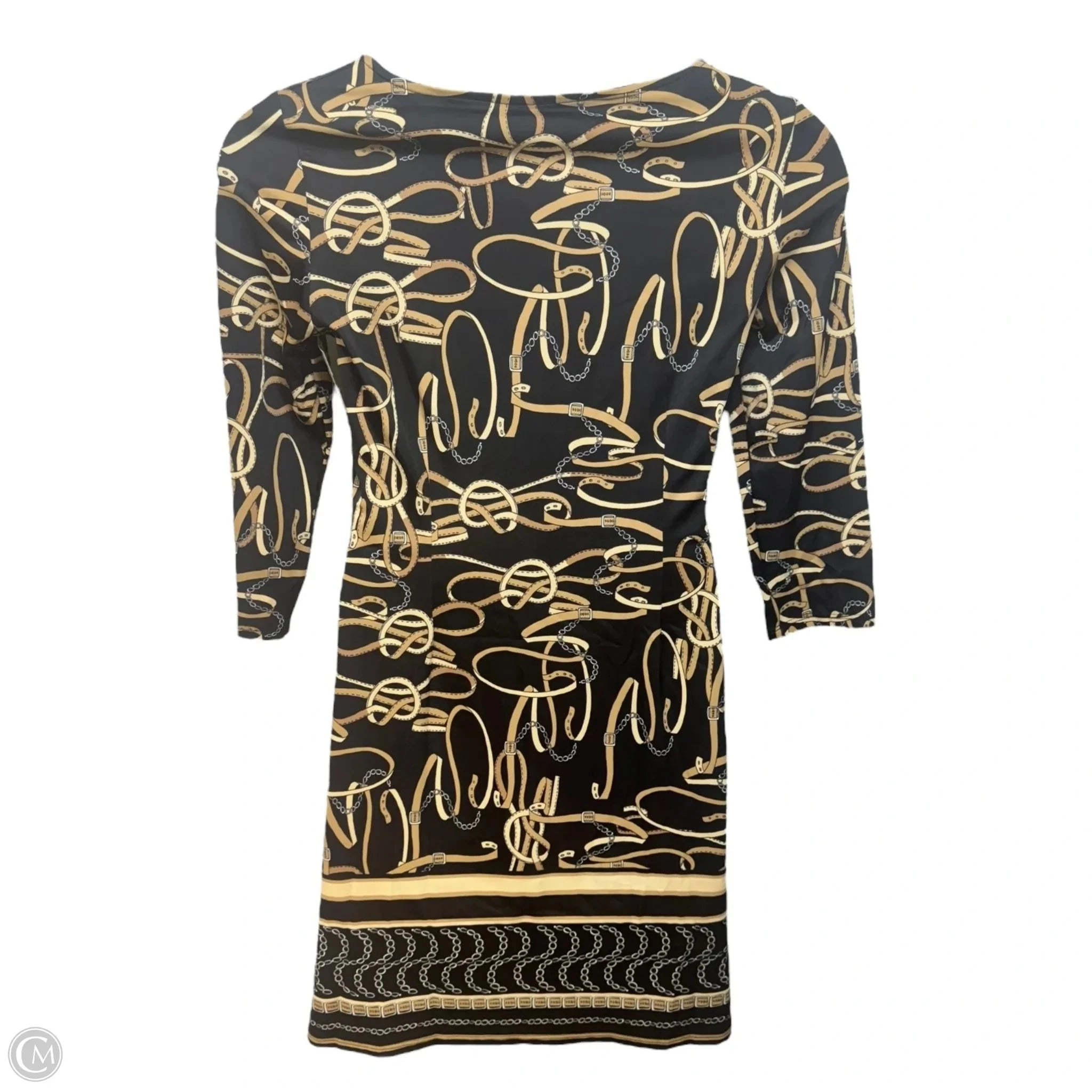 Dress Casual Short By Jude Connally In Black & Gold, Size: M