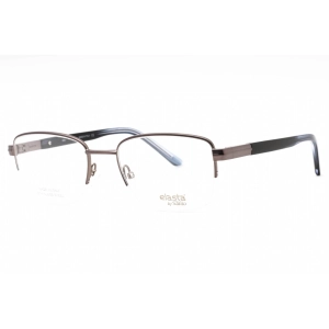 Elasta Men's Eyeglasses - Dark Grey Rectangular Shape Half Rim Frame | E 3127 0HWJ 00