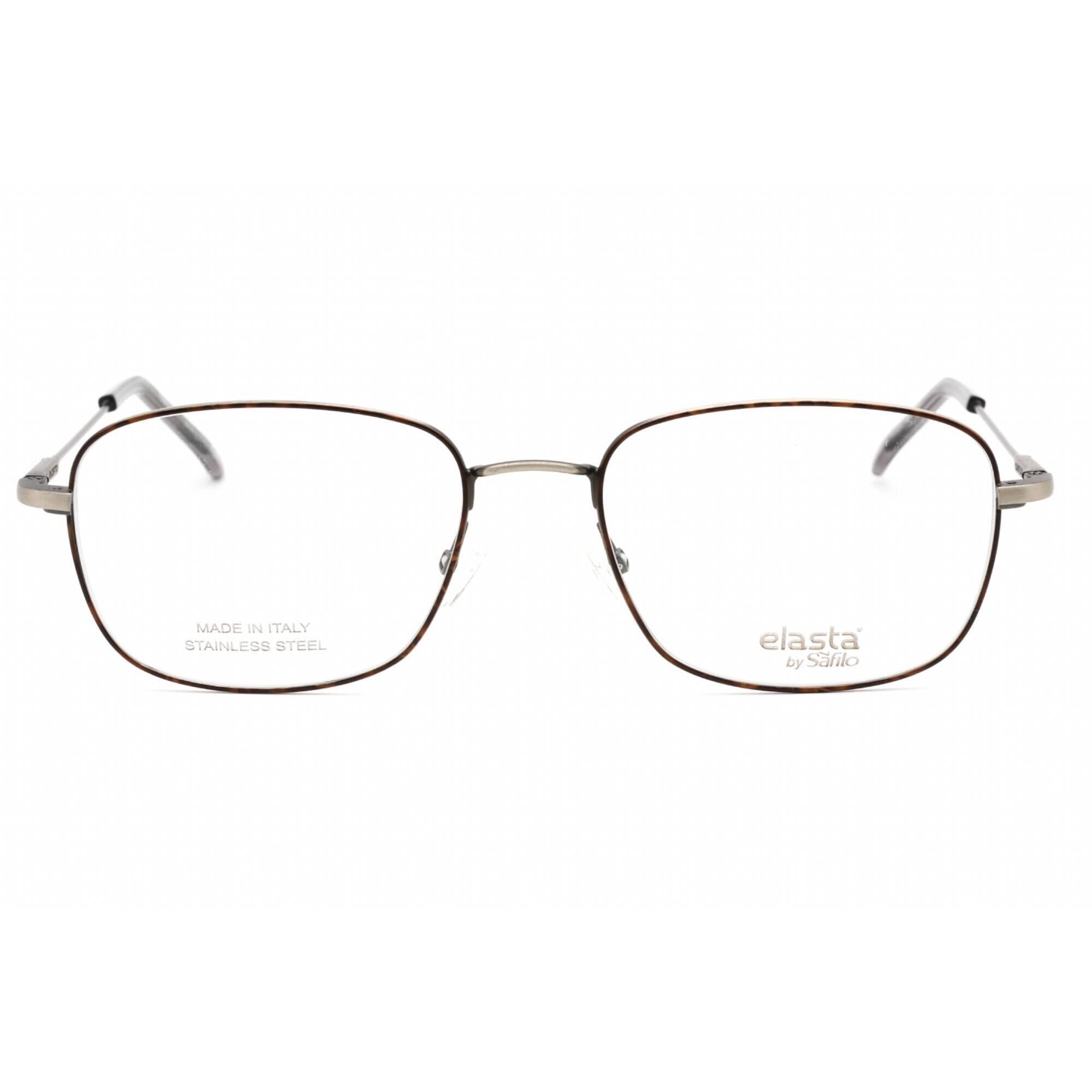 Elasta Men's Eyeglasses - Havana Grey Full Rim Square Frame Demo Lens | E 7234 0AB8