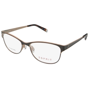 Esprit Women's Eyeglasses - Beige Metal Cat Eye Full Rim Frame | ESPRIT 17474 565