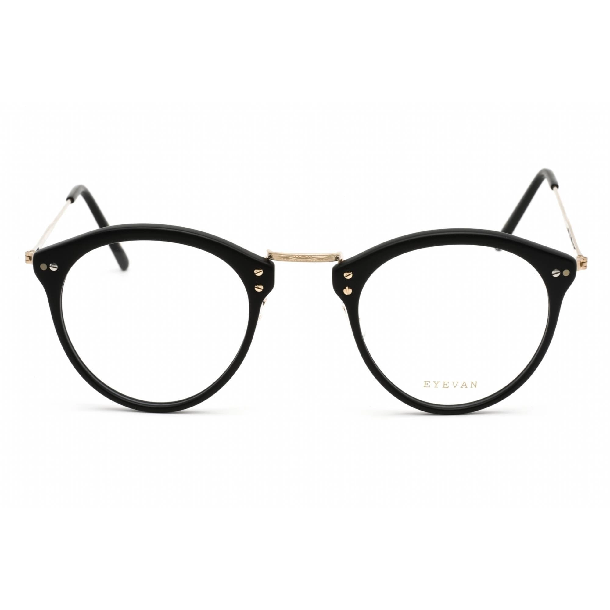 Eyevan Women's Eyeglasses - Black Oval Full Rim Plastic Frame | E-0951 MBKBG