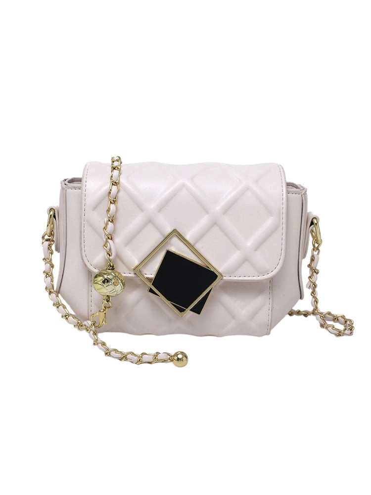 Fashion Diamond Pattern Chain Shoulder Strap Crossbody Bag