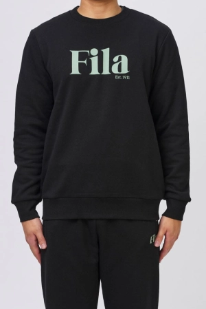 FILA MEN'S JAMIE BLACK CREW SWEATSHIRT