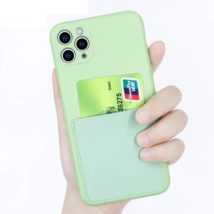 For iPhone 11 Liquid Silicone Skin Feel Shockproof Phone Case with Card Slot