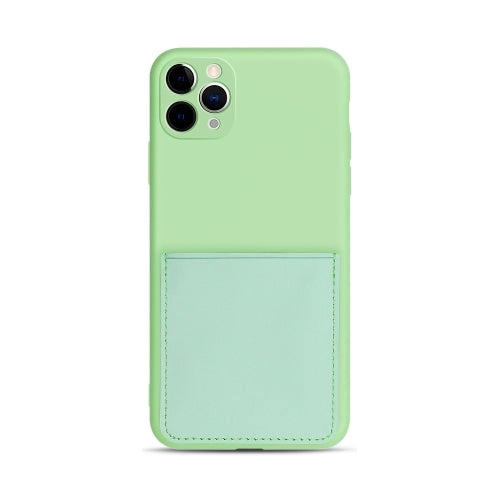 For iPhone 11 Liquid Silicone Skin Feel Shockproof Phone Case with Card Slot