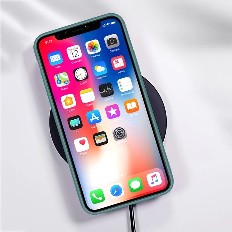 For iPhone 11 Liquid Silicone Skin Feel Shockproof Phone Case with Card Slot