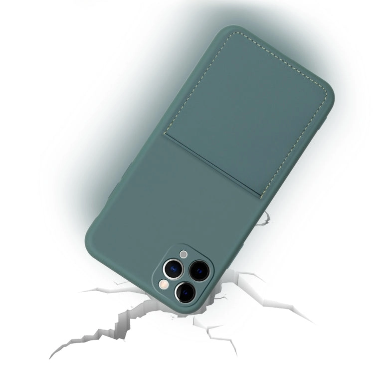 For iPhone 11 Liquid Silicone Skin Feel Shockproof Phone Case with Card Slot
