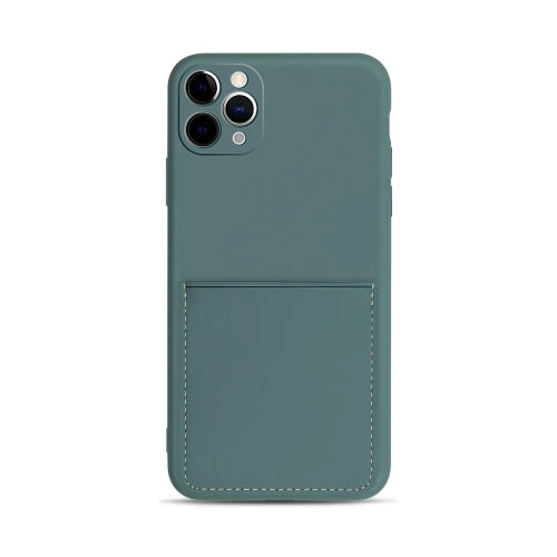 For iPhone 11 Liquid Silicone Skin Feel Shockproof Phone Case with Card Slot