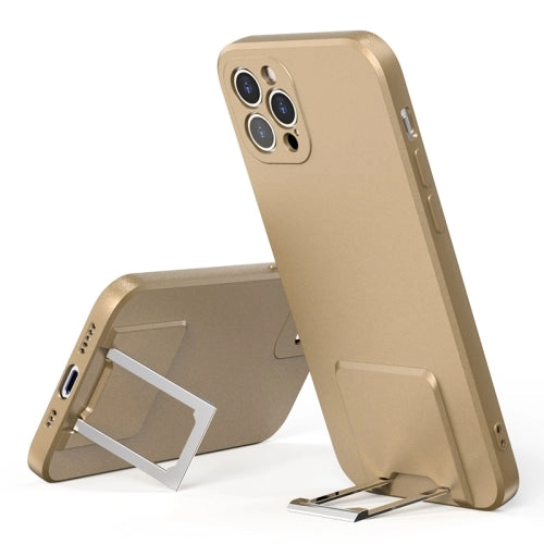 For iPhone 11 Skin Feel Frosted TPU Shockproof Phone Case with Telescopic Holder