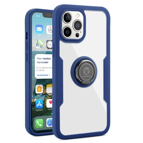 For iPhone 12 360 All-inclusive Dual-sided Magnetic Case with Ring Holder