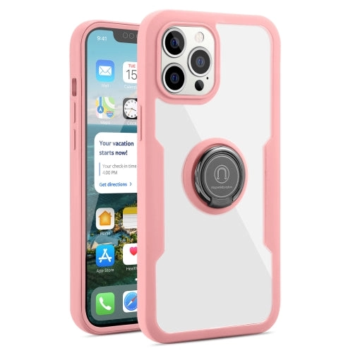 For iPhone 12 360 All-inclusive Dual-sided Magnetic Case with Ring Holder