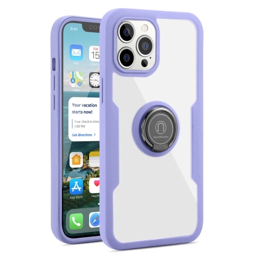 For iPhone 12 360 All-inclusive Dual-sided Magnetic Case with Ring Holder