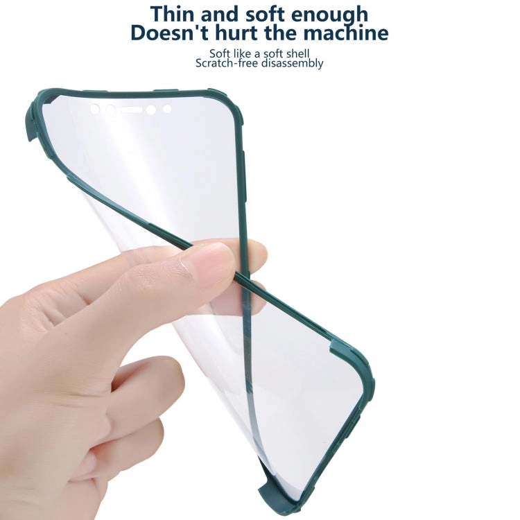 For iPhone 12 360 All-inclusive Dual-sided Magnetic Case with Ring Holder