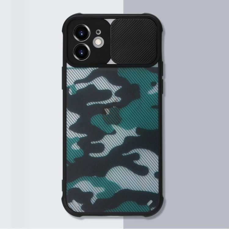 For iPhone 12 Camouflage Sliding Camshield TPU Phone Protective Case