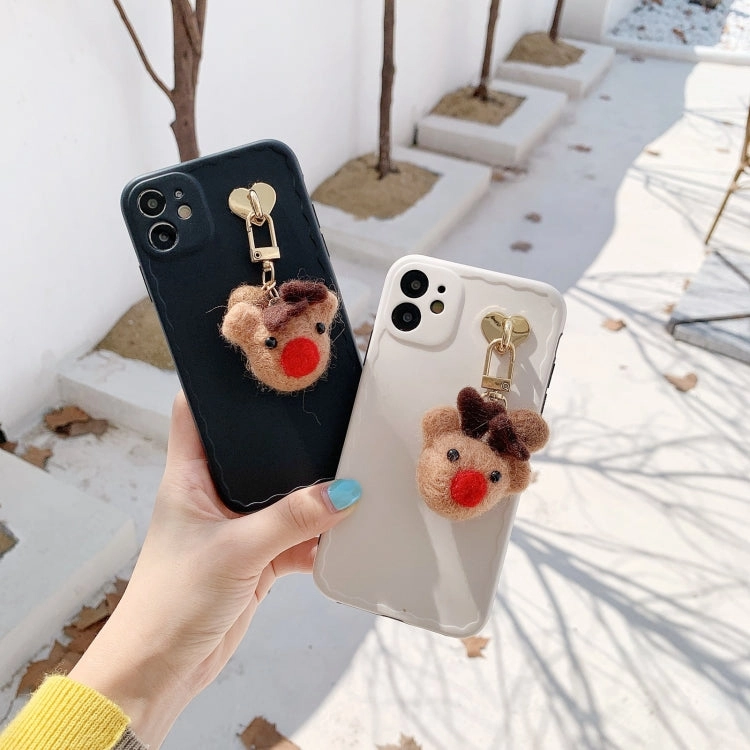 For iPhone 12 Elk Pendant Wave TPU Case