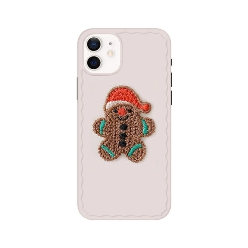 For iPhone 12 knitting Christmas Pattern Wave TPU Case