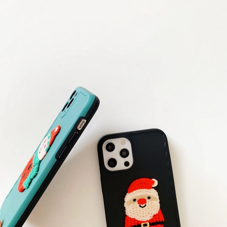 For iPhone 12 knitting Christmas Pattern Wave TPU Case