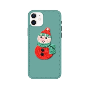 For iPhone 12 knitting Christmas Pattern Wave TPU Case