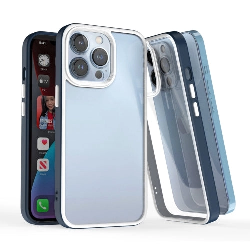 For iPhone 13 3 In 1 Two-color TPU   Acrylic Shockproof Phone Case