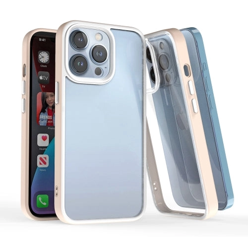 For iPhone 13 3 In 1 Two-color TPU   Acrylic Shockproof Phone Case