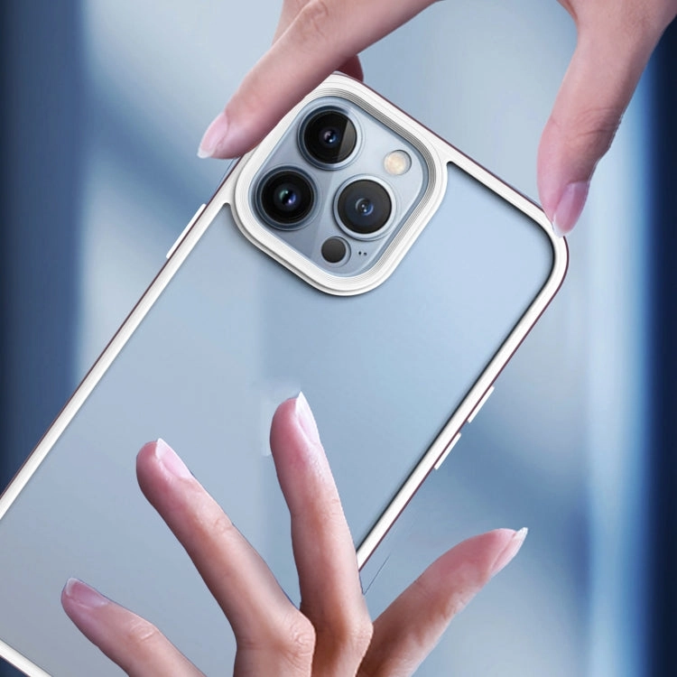 For iPhone 13 3 In 1 Two-color TPU   Acrylic Shockproof Phone Case