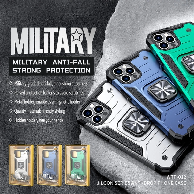 For iPhone 13 Mini Metal Phone Case with Ring Holder
