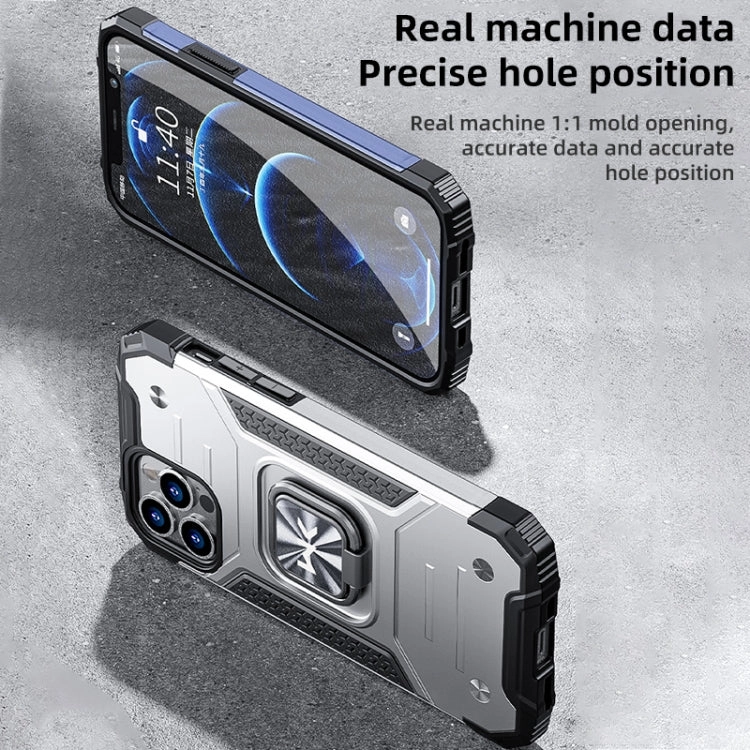 For iPhone 13 Mini Metal Phone Case with Ring Holder