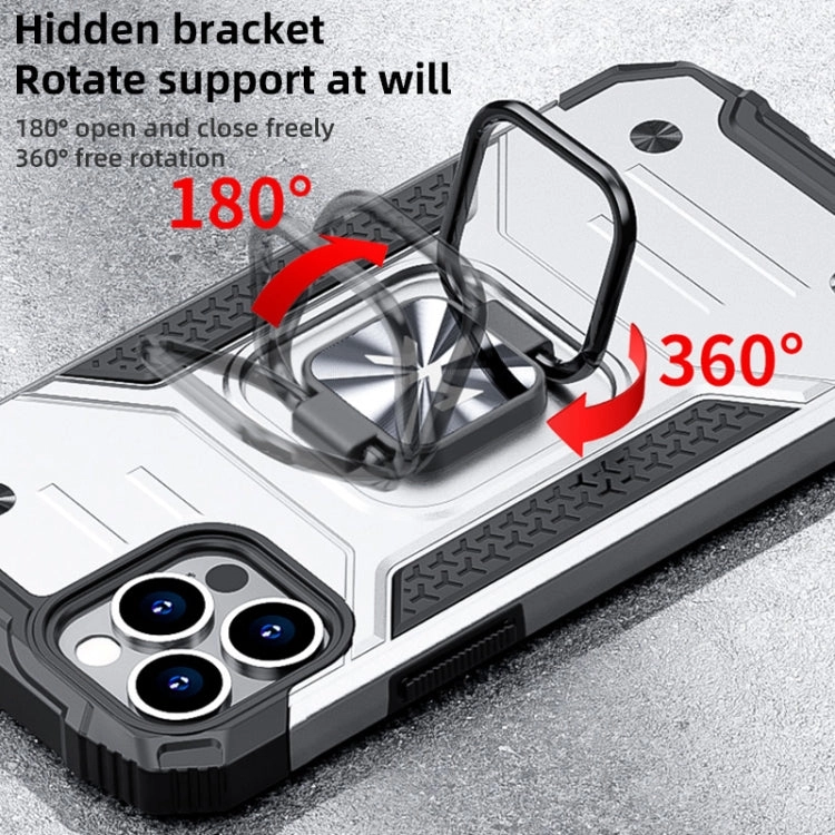 For iPhone 13 Mini Metal Phone Case with Ring Holder