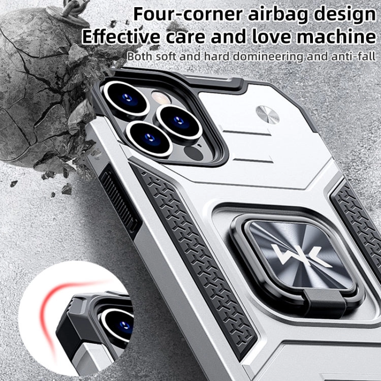 For iPhone 13 Mini Metal Phone Case with Ring Holder