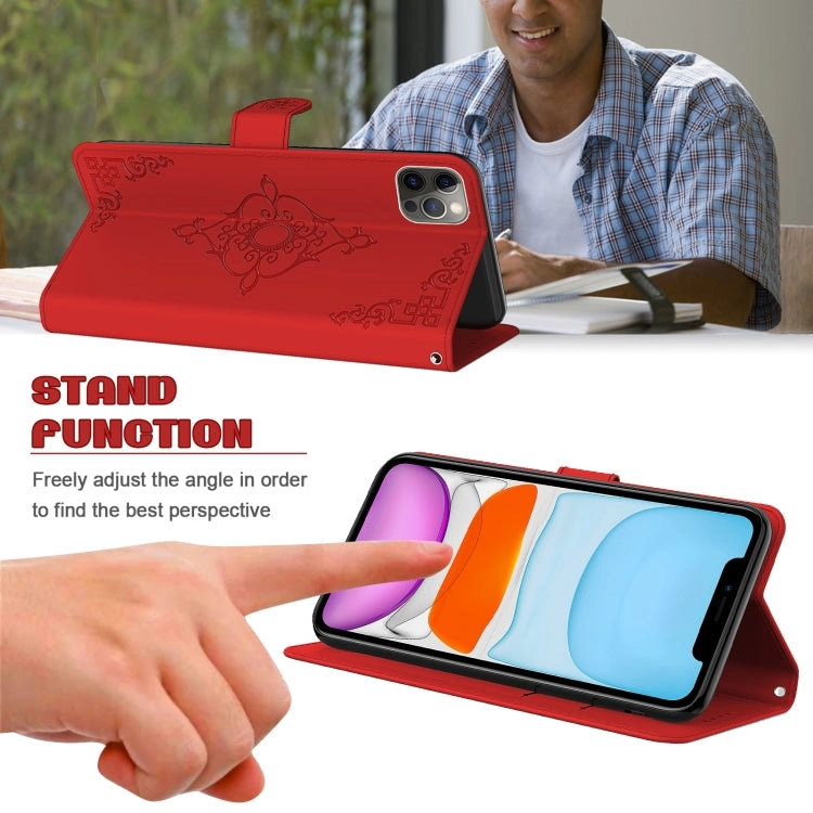 For Samsung Galaxy Note20 4G / 5G Embossed Fortune Flower Pattern Horizontal Flip Leather Case with