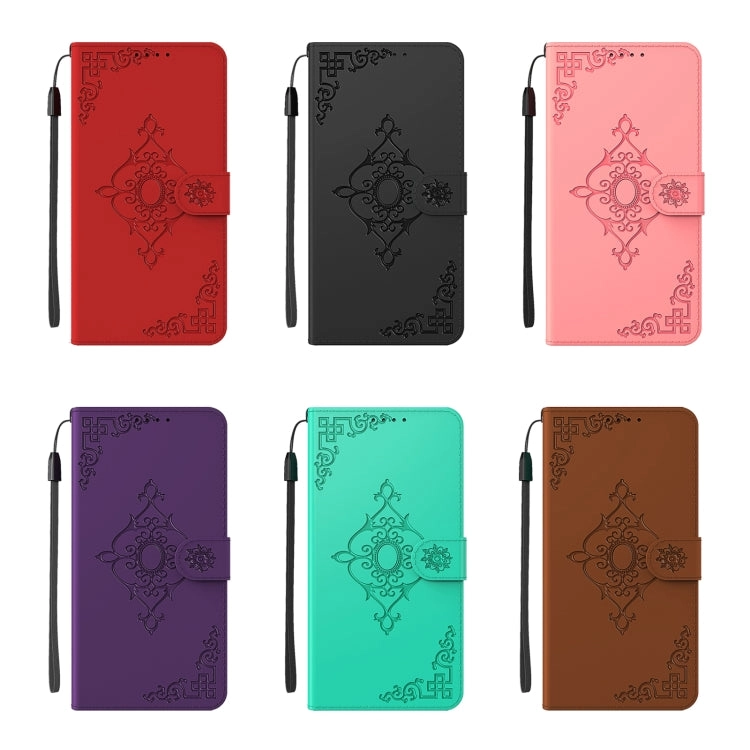 For Samsung Galaxy Note20 4G / 5G Embossed Fortune Flower Pattern Horizontal Flip Leather Case with