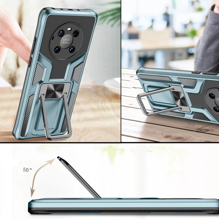 For Xiaomi Mi 11 Armor 2 in 1 PC   TPU Magnetic Shockproof Case with Foldable Holder(Rose
