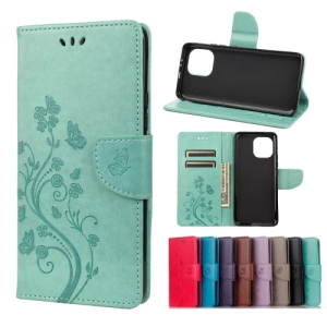 For Xiaomi Mi 11 Butterfly Flower Pattern Horizontal Flip Leather Case with Holder  Card Slots