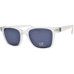 Gap Unisex Sunglasses - Crystal Plastic Square Frame Grey Lens | GAP SGP405 CRY