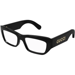 Gucci Men's Eyeglasses - Black Recycled Acetate Cat Eye Frame Demo Lens | GG1297O 001