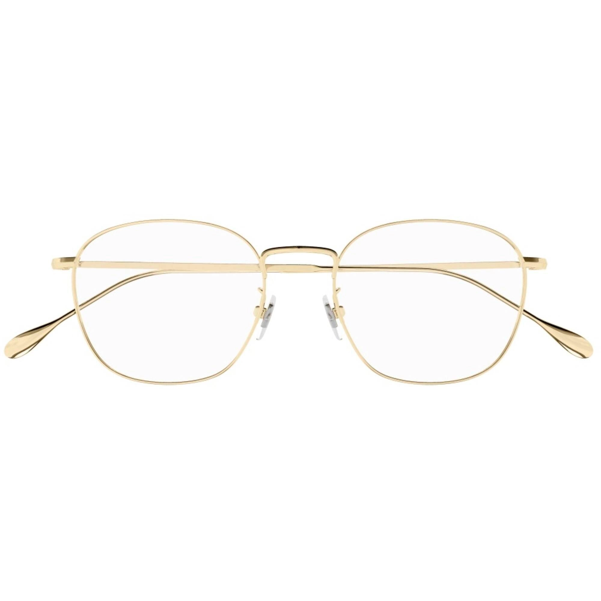 Gucci Men's Eyeglasses - Gold Metal Square Full Rim Frame Demo Lens | GG1186O 003