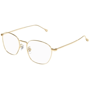 Gucci Men's Eyeglasses - Gold Metal Square Full Rim Frame Demo Lens | GG1186O 003