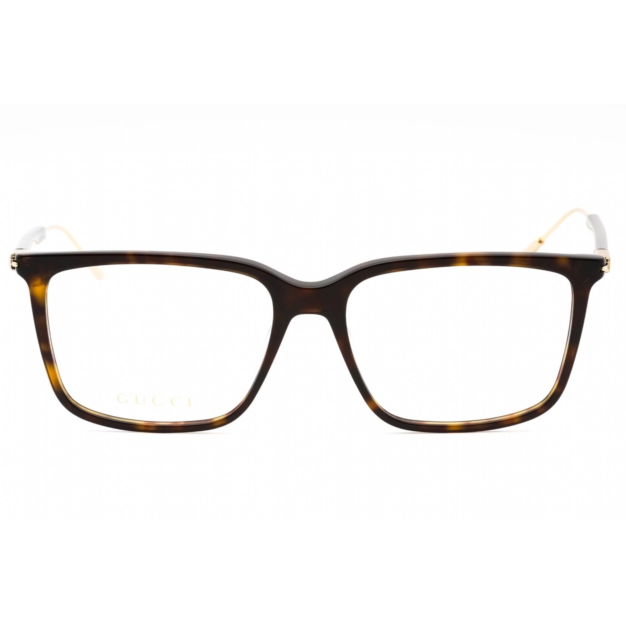 Gucci Men's Eyeglasses - Havana Acetate Full Rim Rectangular Shape Frame | GG1273O 002