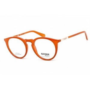 Guess Unisex Eyeglasses - Full Rim Round Shaped Orange Plastic Frame | GU8236 044