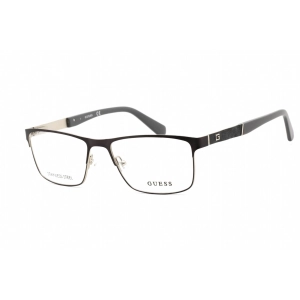 Guess Unisex Eyeglasses - Matte Gunmetal Stainless Steel Rectangular | GU1928-N 009